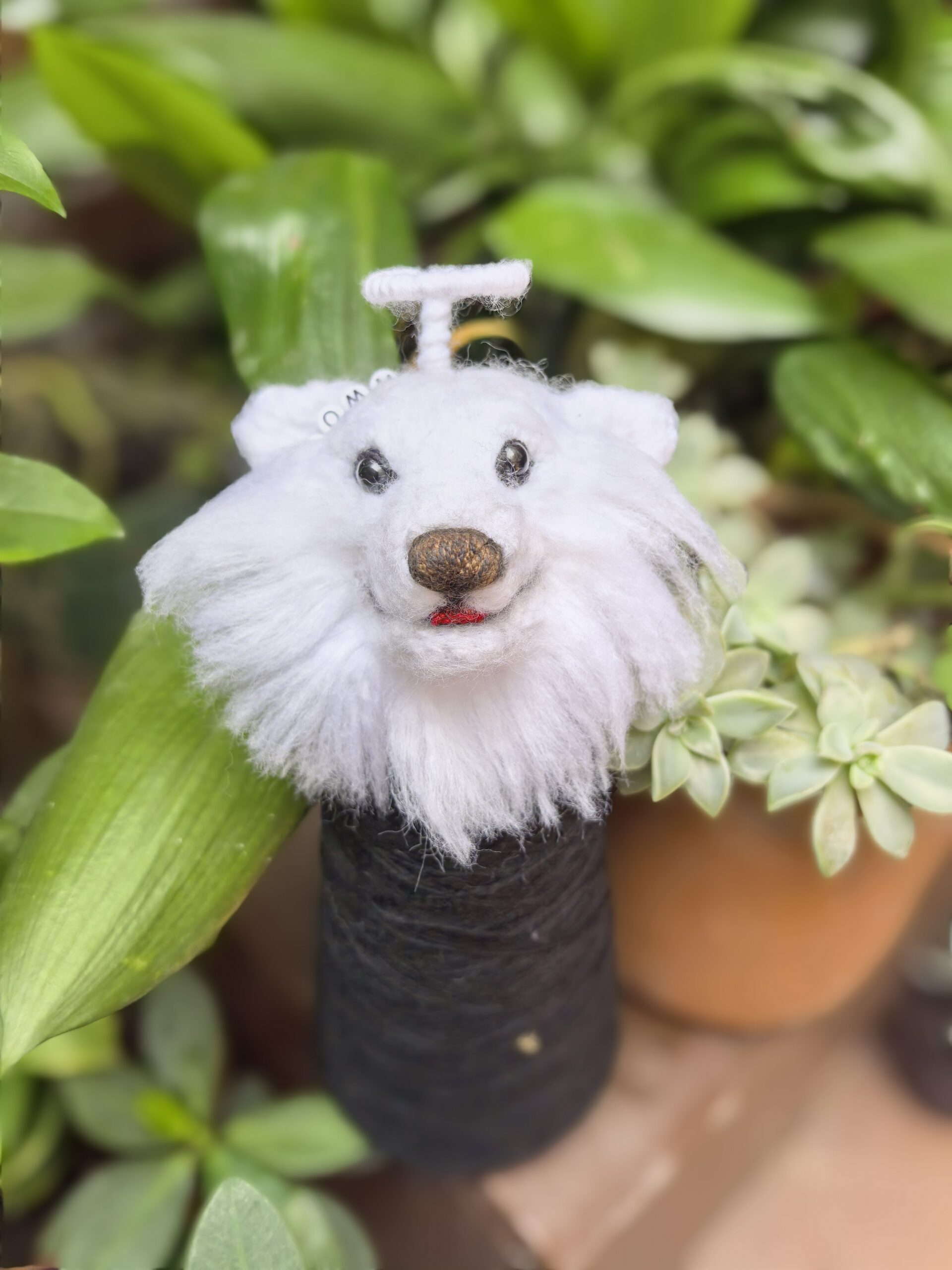 Amigurumi personalizado Perrito Samoyedo Ángel 10 - La vida es un tejido