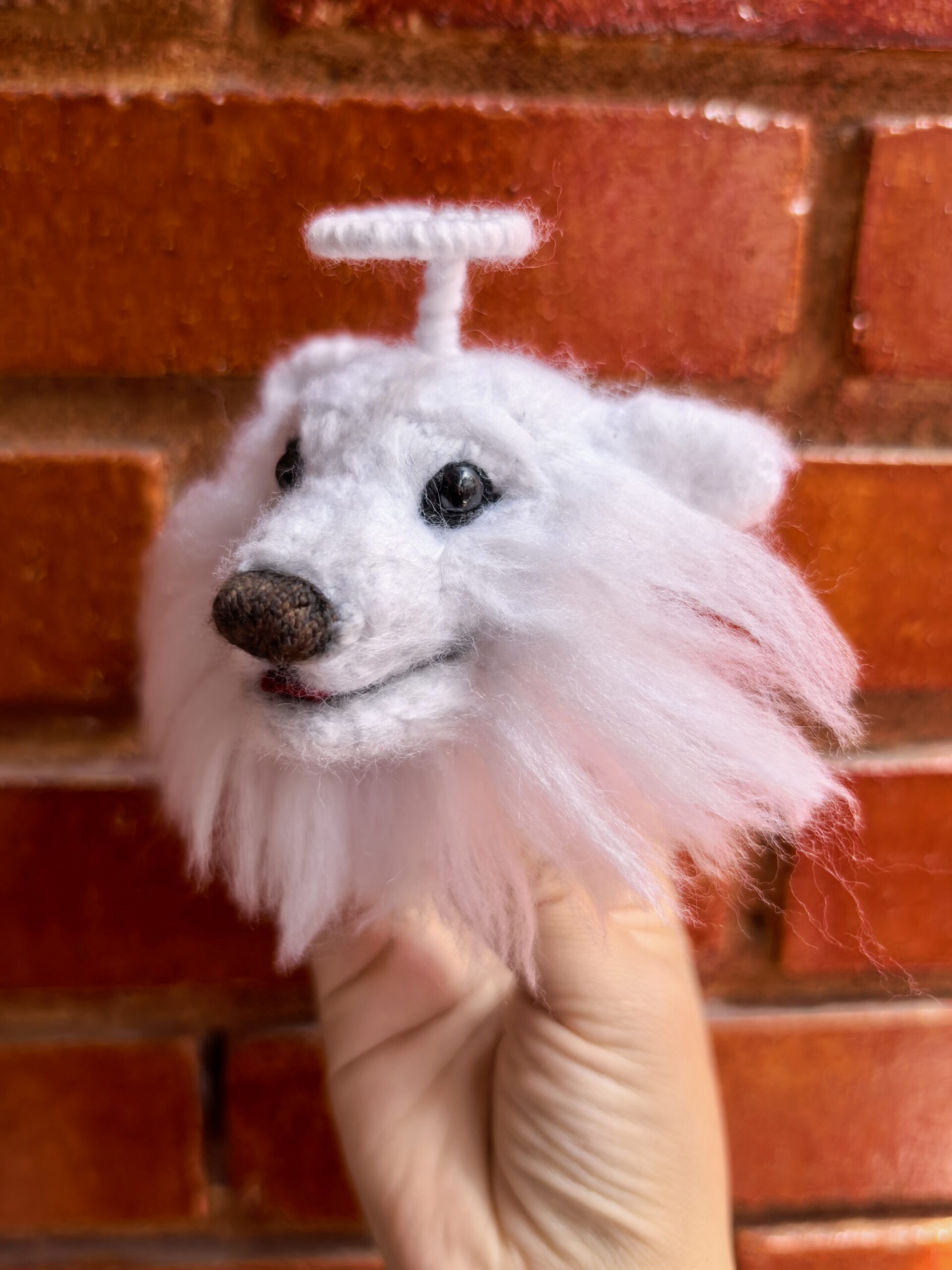 Amigurumi personalizado Perrito Samoyedo Ángel 3 - La vida es un tejido