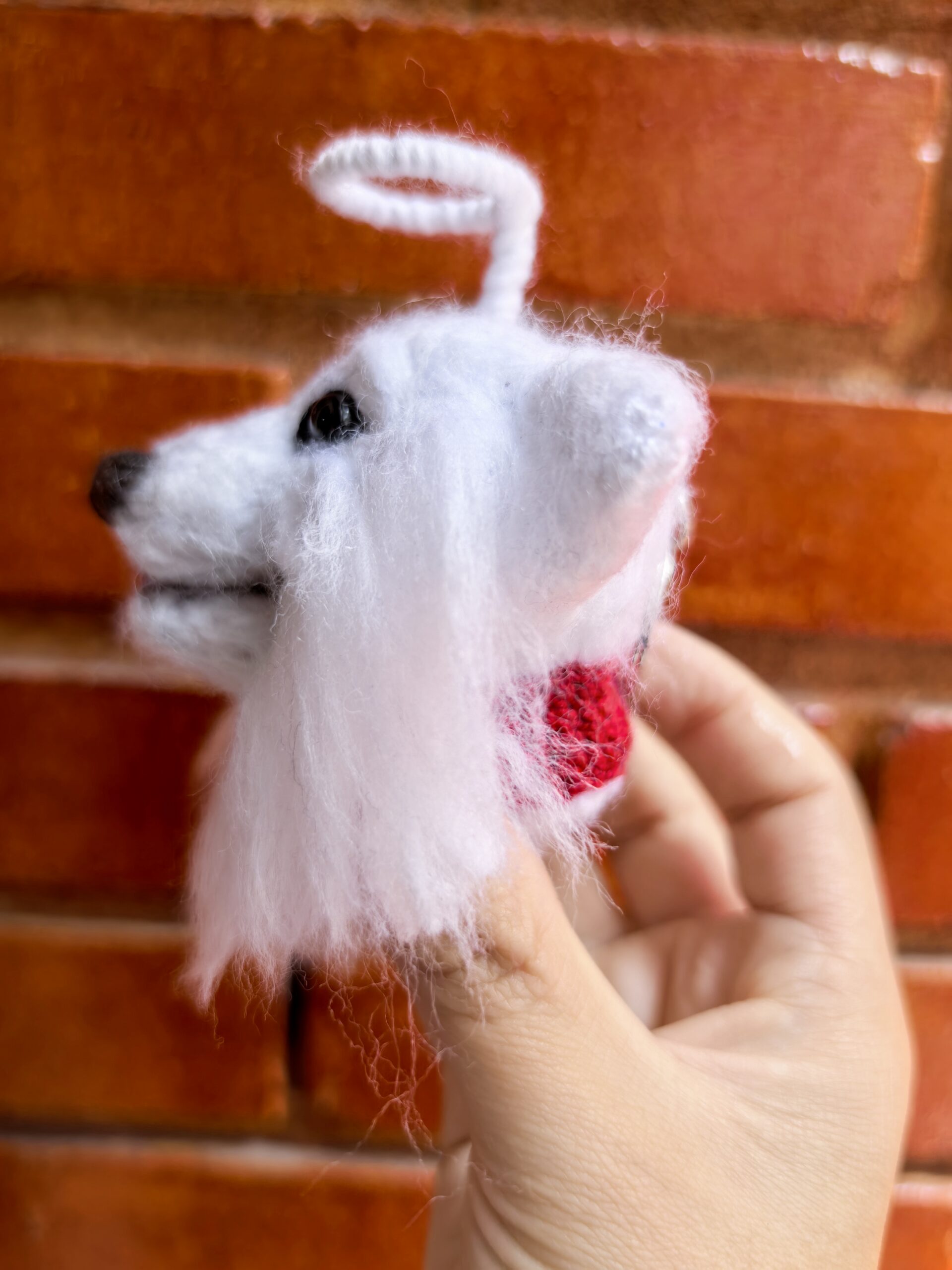 Amigurumi personalizado Perrito Samoyedo Ángel 6 - La vida es un tejido