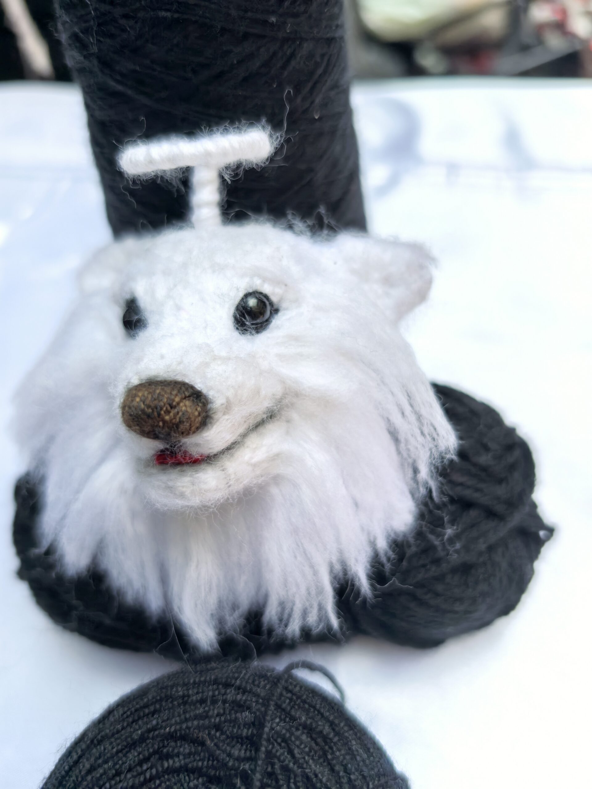 Amigurumi personalizado Perrito Samoyedo Ángel 7 - La vida es un tejido