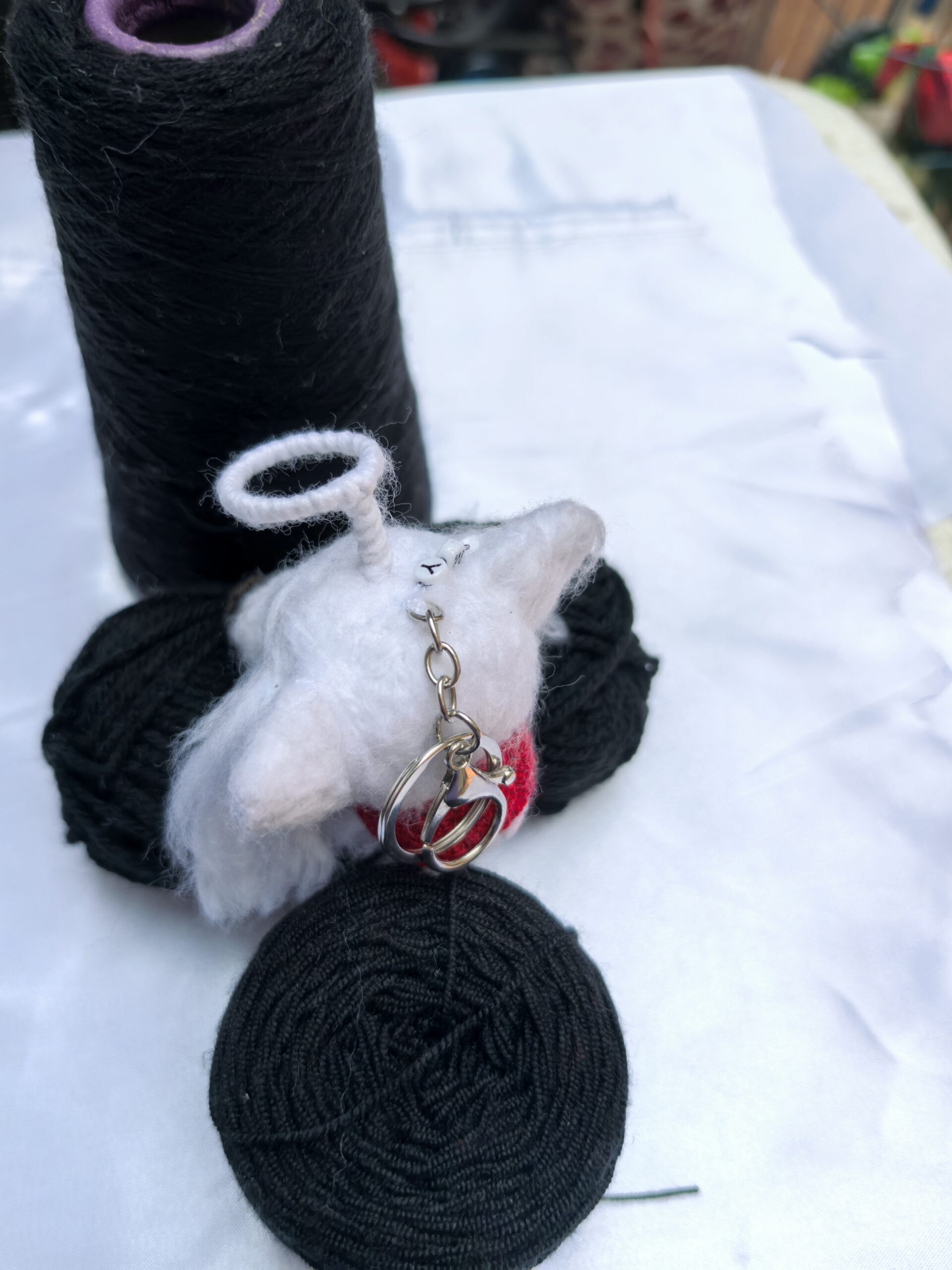 Amigurumi personalizado Perrito Samoyedo Ángel 8 - La vida es un tejido