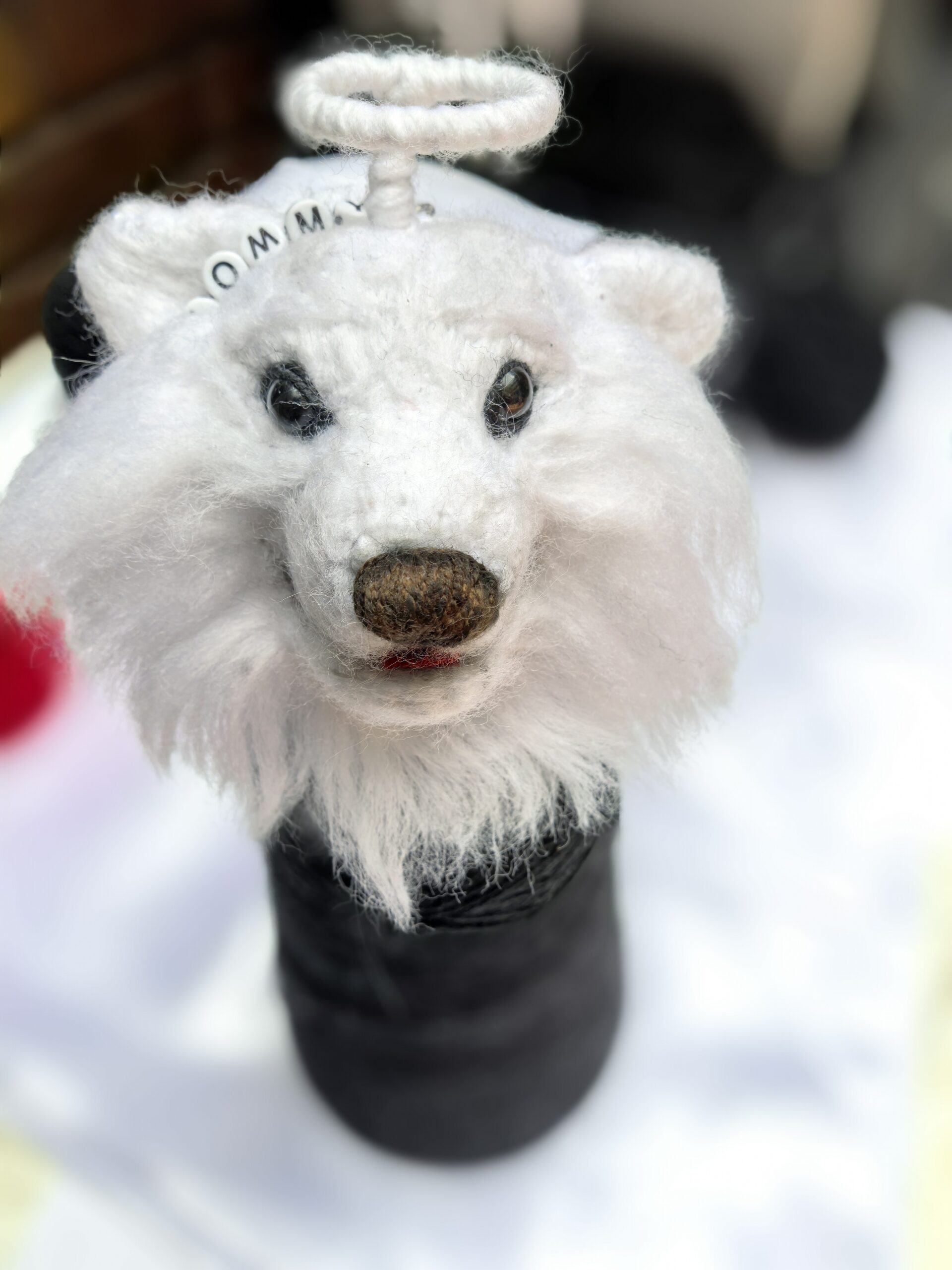 Amigurumi personalizado Perrito Samoyedo Ángel 9 - La vida es un tejido