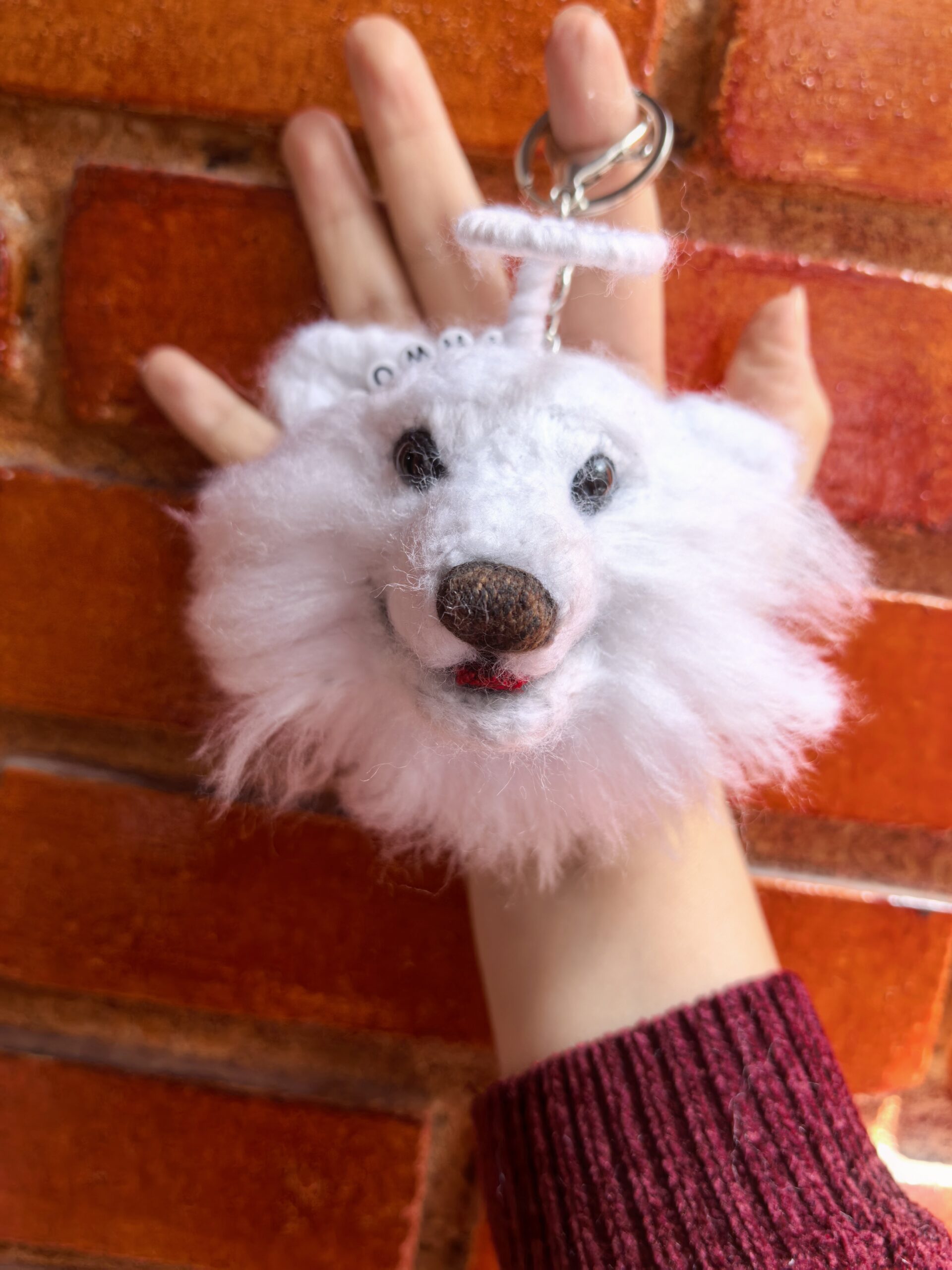 Amigurumi personalizado Perrito Samoyedo Ángel - La vida es un tejido
