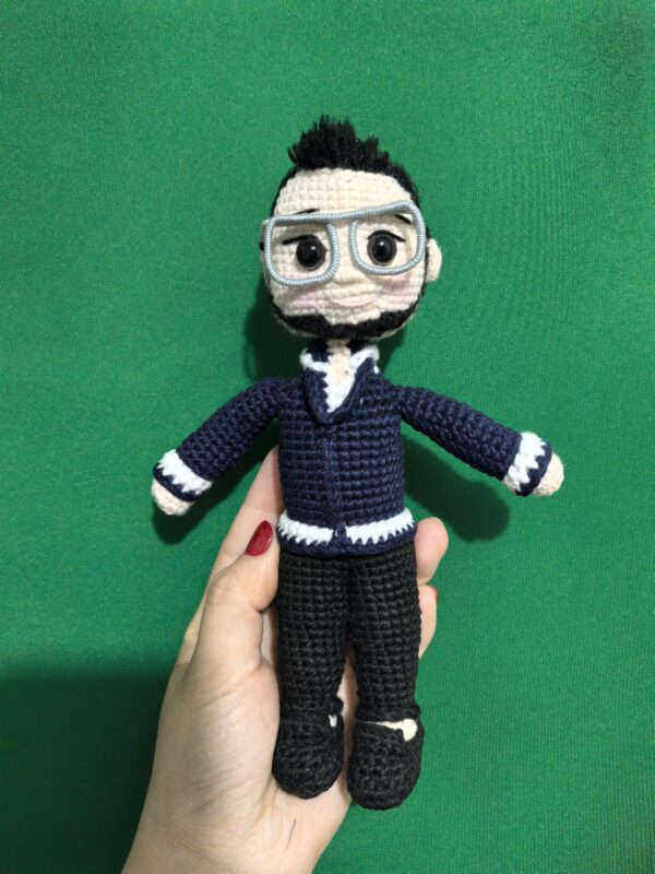Señor personalizado tejido amigurumi