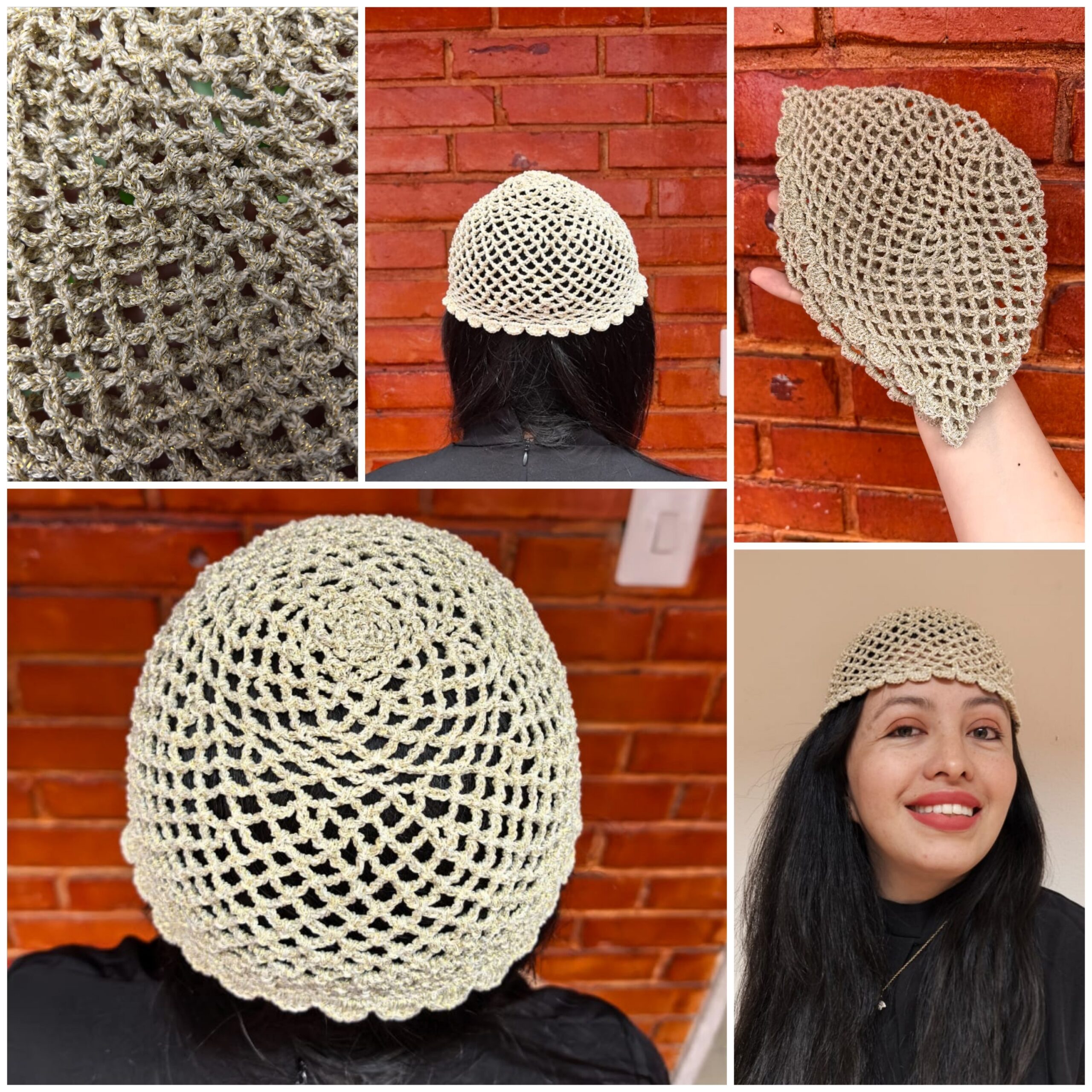 Mesh Hat Crochet tejido a mano - Image 6