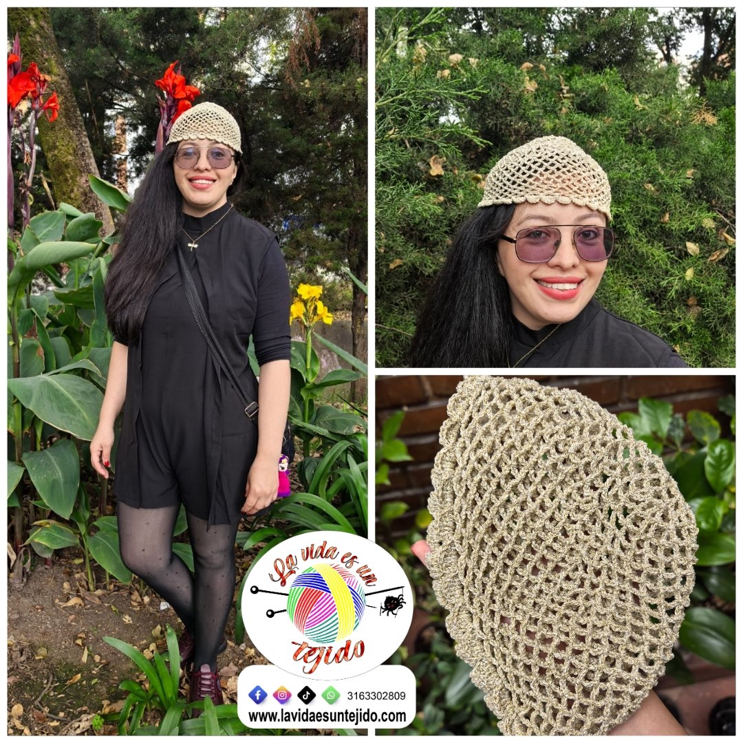 Mesh Hat Crochet tejido a mano